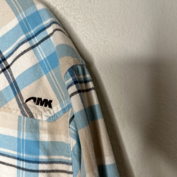 Mountain Khakis Teton Flannel Relaxed Fit Western Plaid Light Blue Size XL - Picture 5 of 9